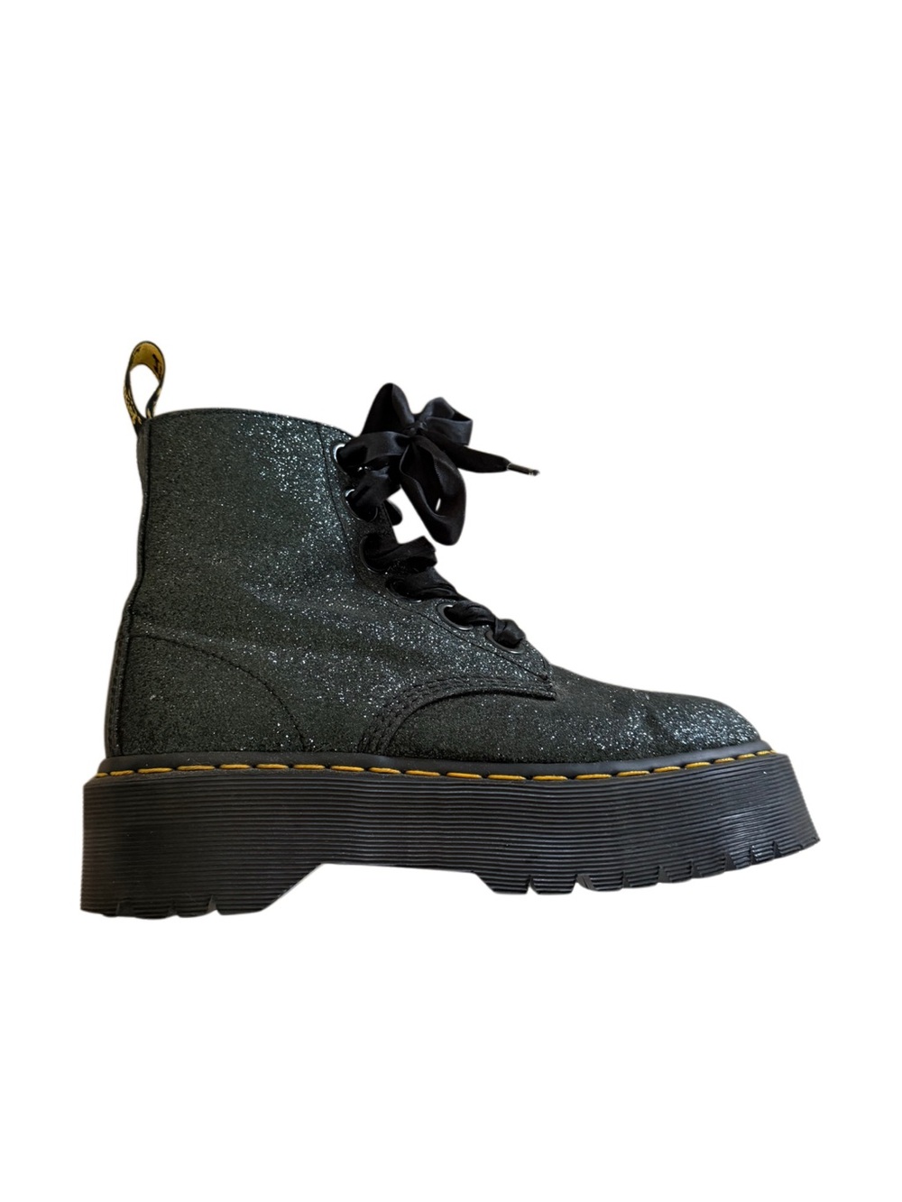 Dr. Marten’s Womens Molly Glitter Sparkle Platform Chunky Combat Boots Size 8 - Picture 3 of 13